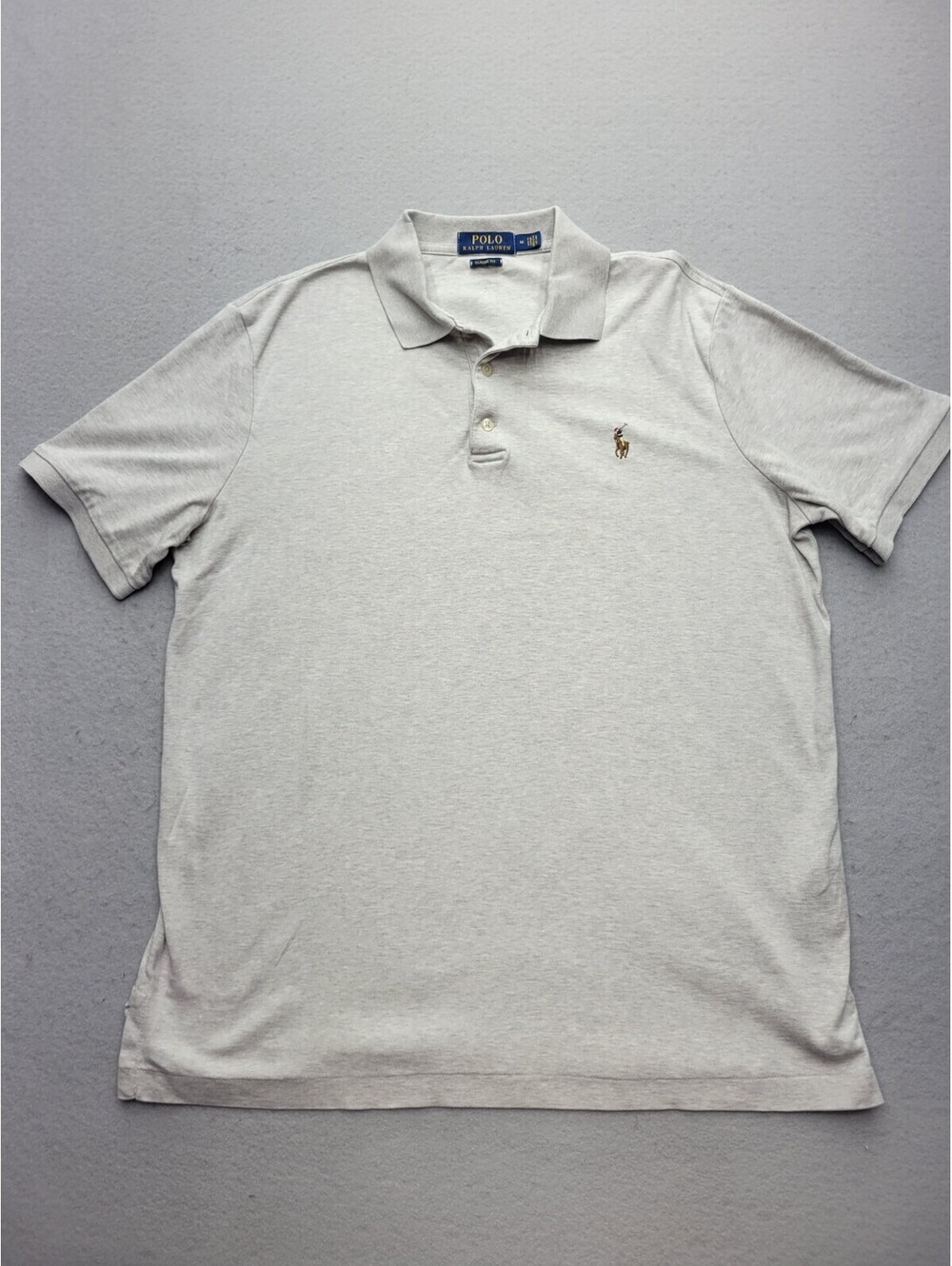 Polo Ralph Lauren Men's Polo Medium Grey Golf 100% Cotton Vietnam Performance